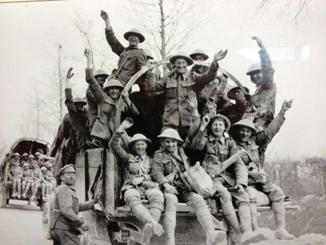 Celebrating victory after the Battle of Vimy Ridge.